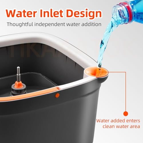 Spin Mop and Bucket Set with 2 Microfiber Mop Pads A8165