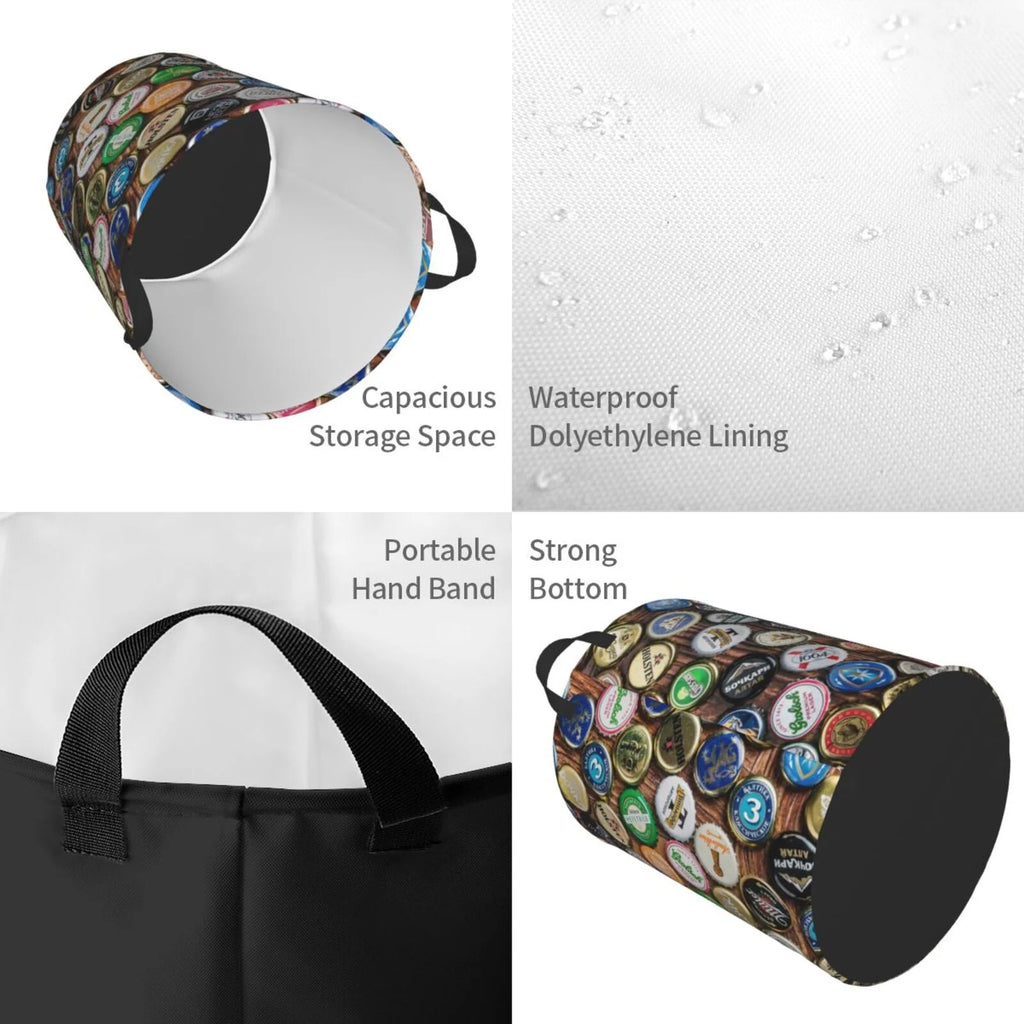 Foldable Laundry Hamper Bucket with Handles W482055