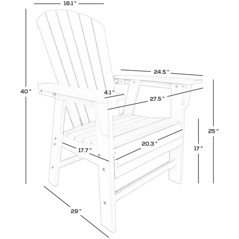 5-Piece Square Table and Adirondack Chair Dining Set H69477