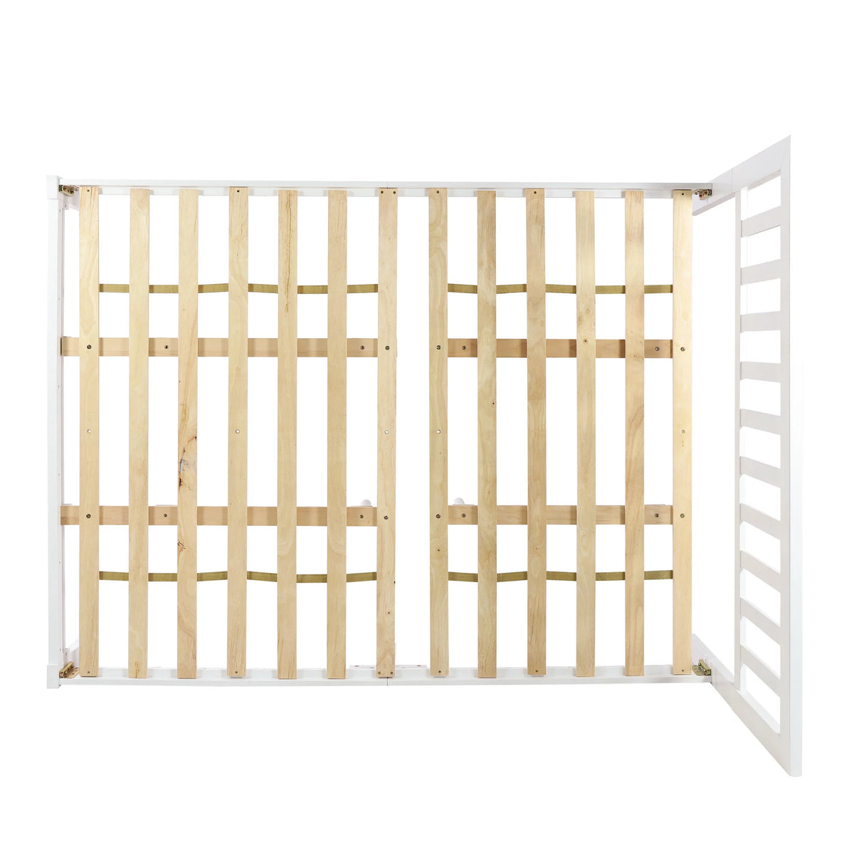 White Acacia Wood Queen Bed C300