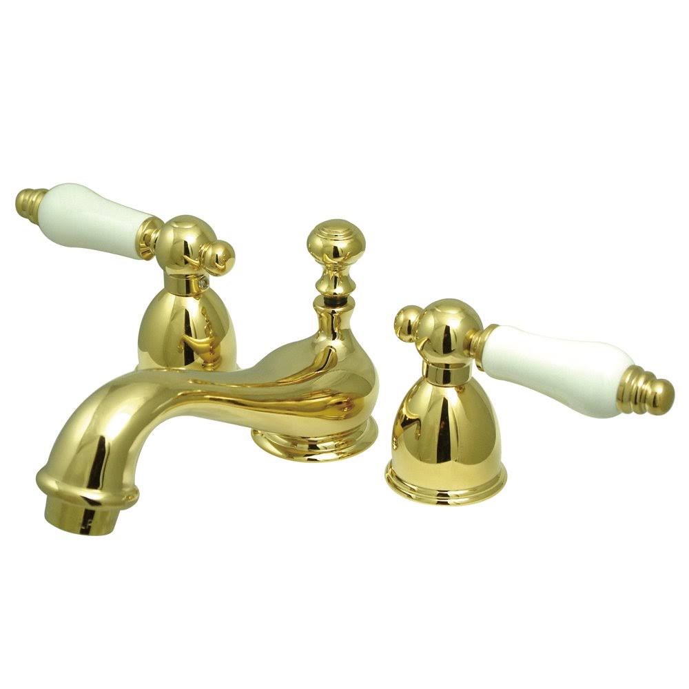 Polished Brass 2-Handle Mini Widespread Bathroom Faucet U444446