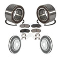 Front Wheel Bearing Coated Disc Brake Rotors And Ceramic Pads Kit G185169