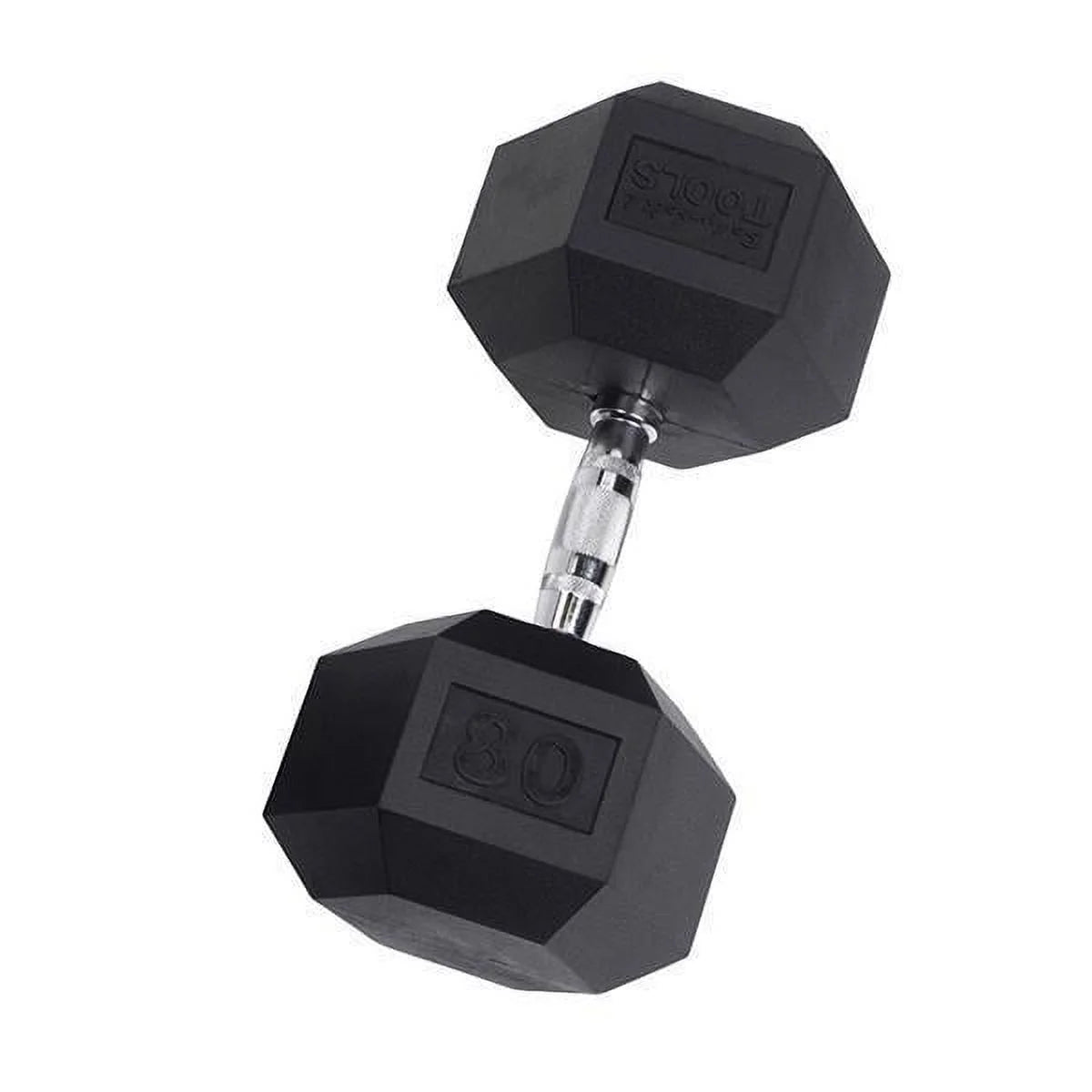 Rubber Coated Hex Dumbbells 55 lb F85086