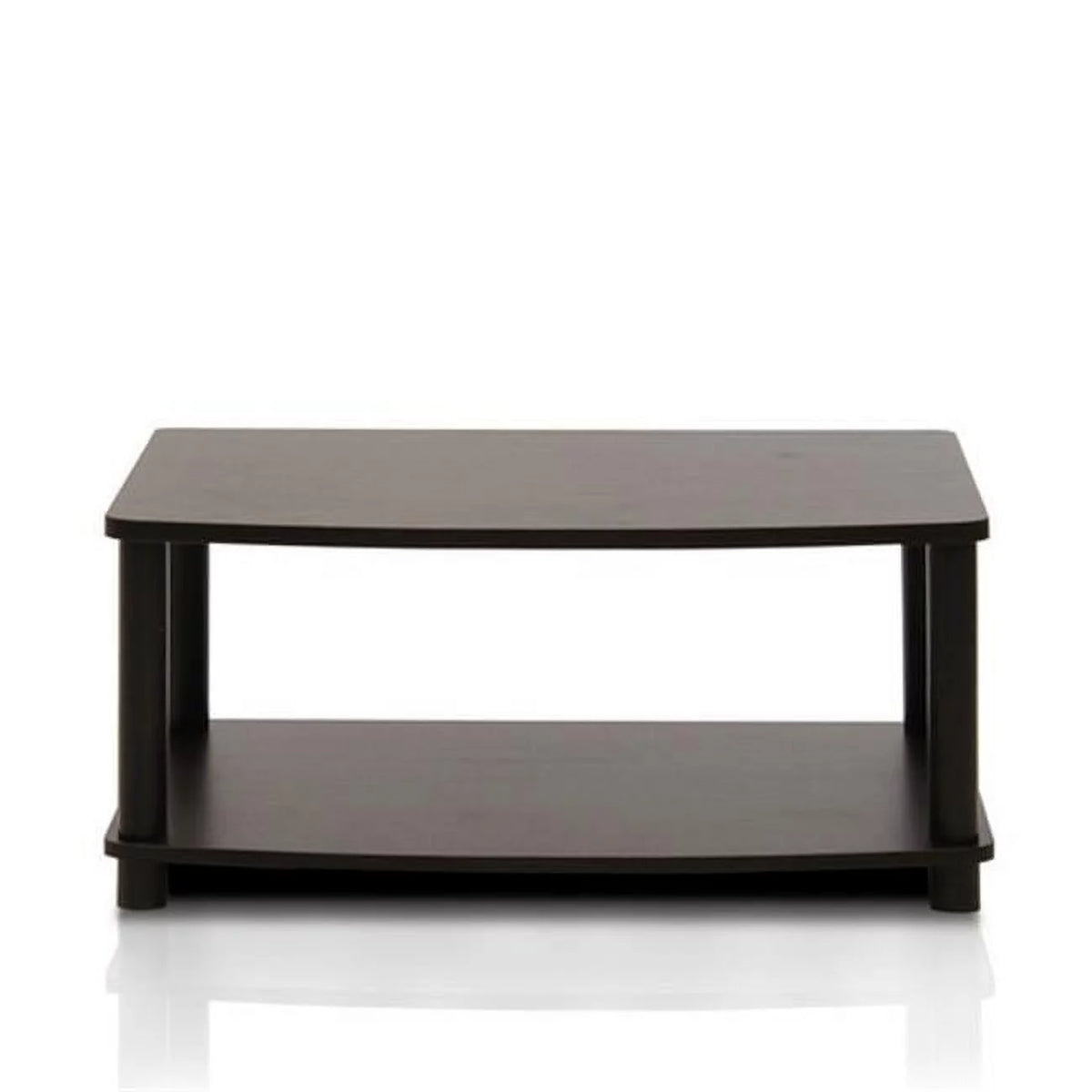 2-Tier Elevated TV Stands, Espresso & Black V6303