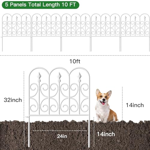 8 Panels Decorative Garden Fence and Border D917