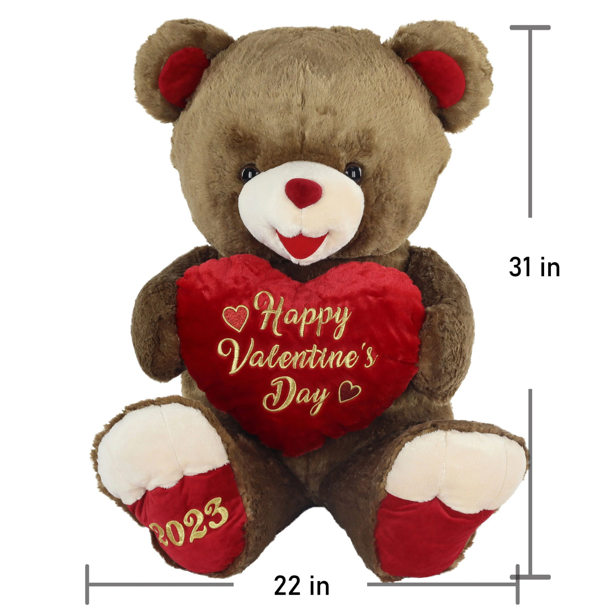 Valentine's Day 31in Teddy Bear, Red F3777