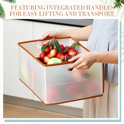 4 Pcs Collapsible Freezer Organizer Bins H342