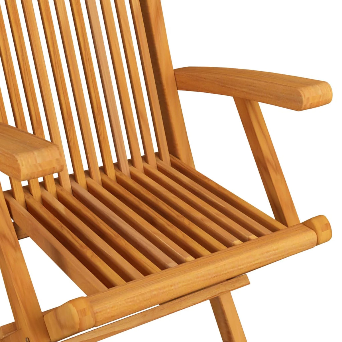2 Piece Folding Teak Wood Outdoor Dining Chair with Cushion M742