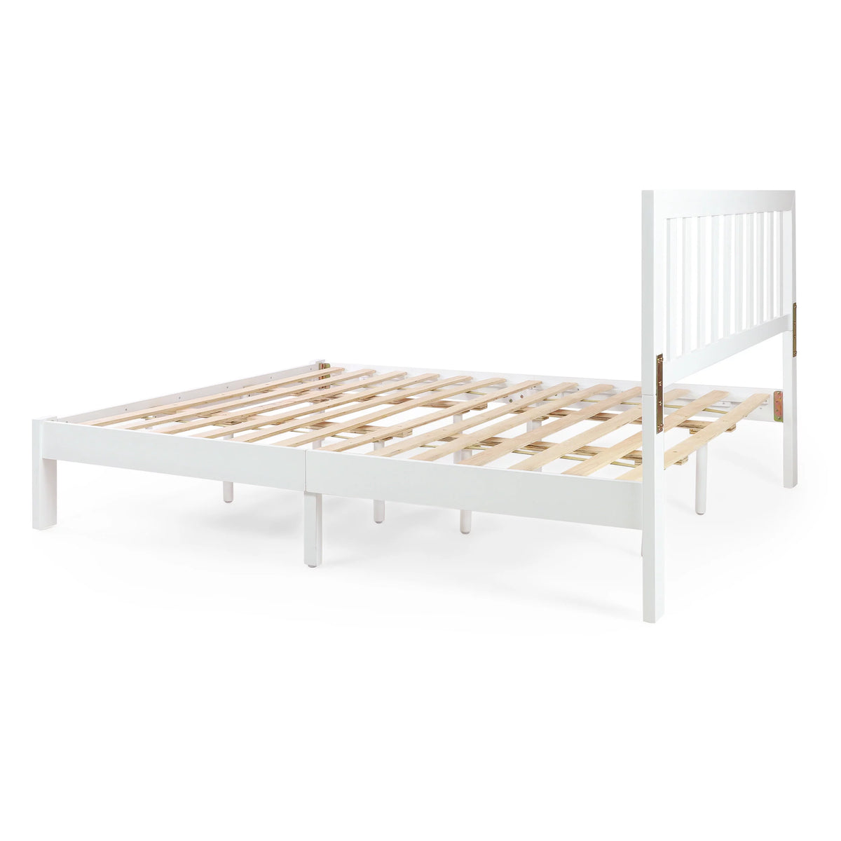 White Acacia Wood Queen Bed C300