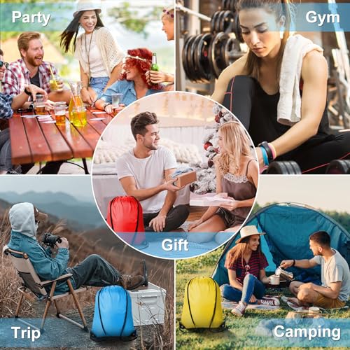 60Pcs Polyester Drawstring Backpacks O47072