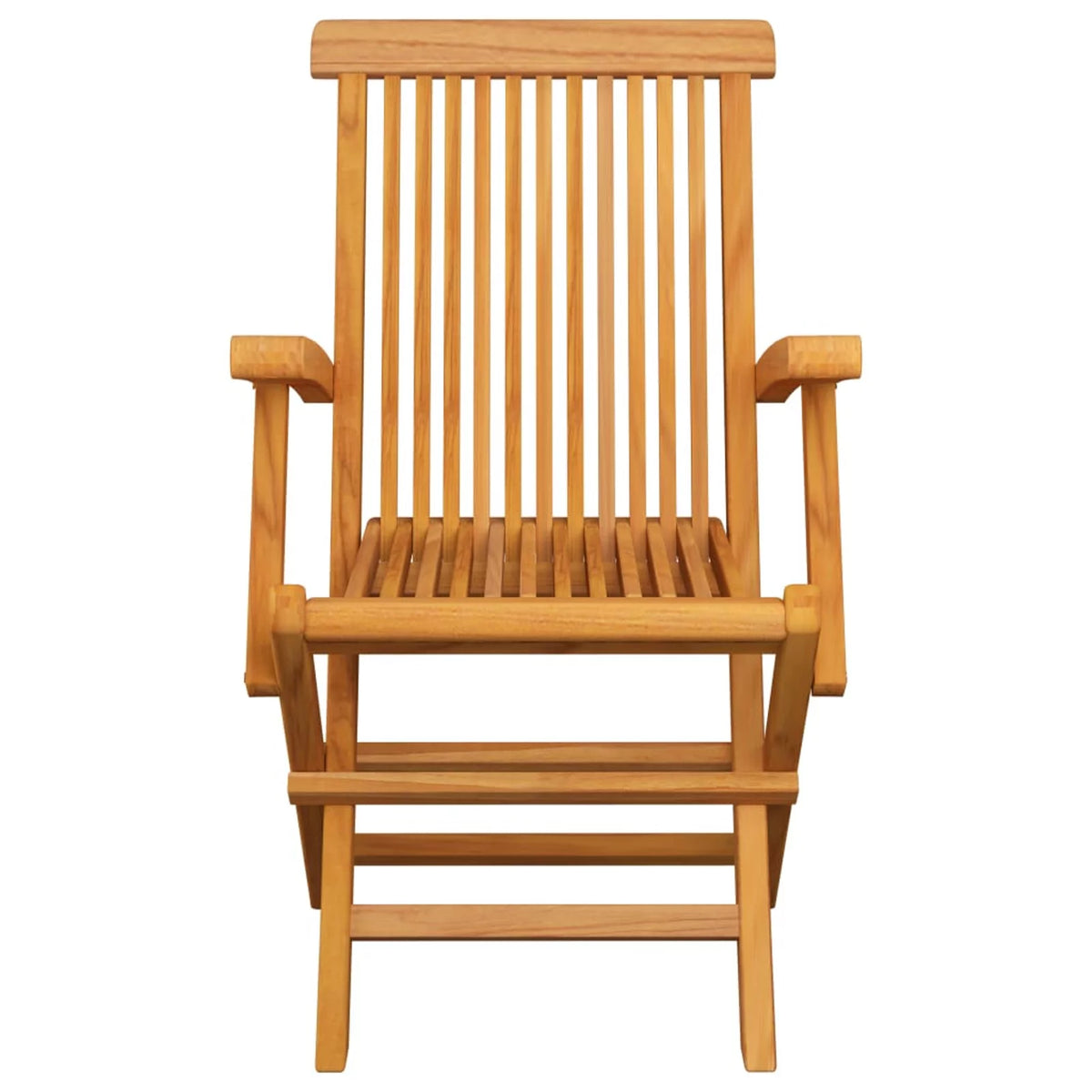2 Piece Folding Teak Wood Outdoor Dining Chair with Cushion M742