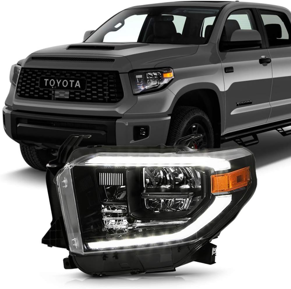 For 2019-2020 Toyota Tundra Black Housing LED Headlight Assembly Left Driver Side Z4060