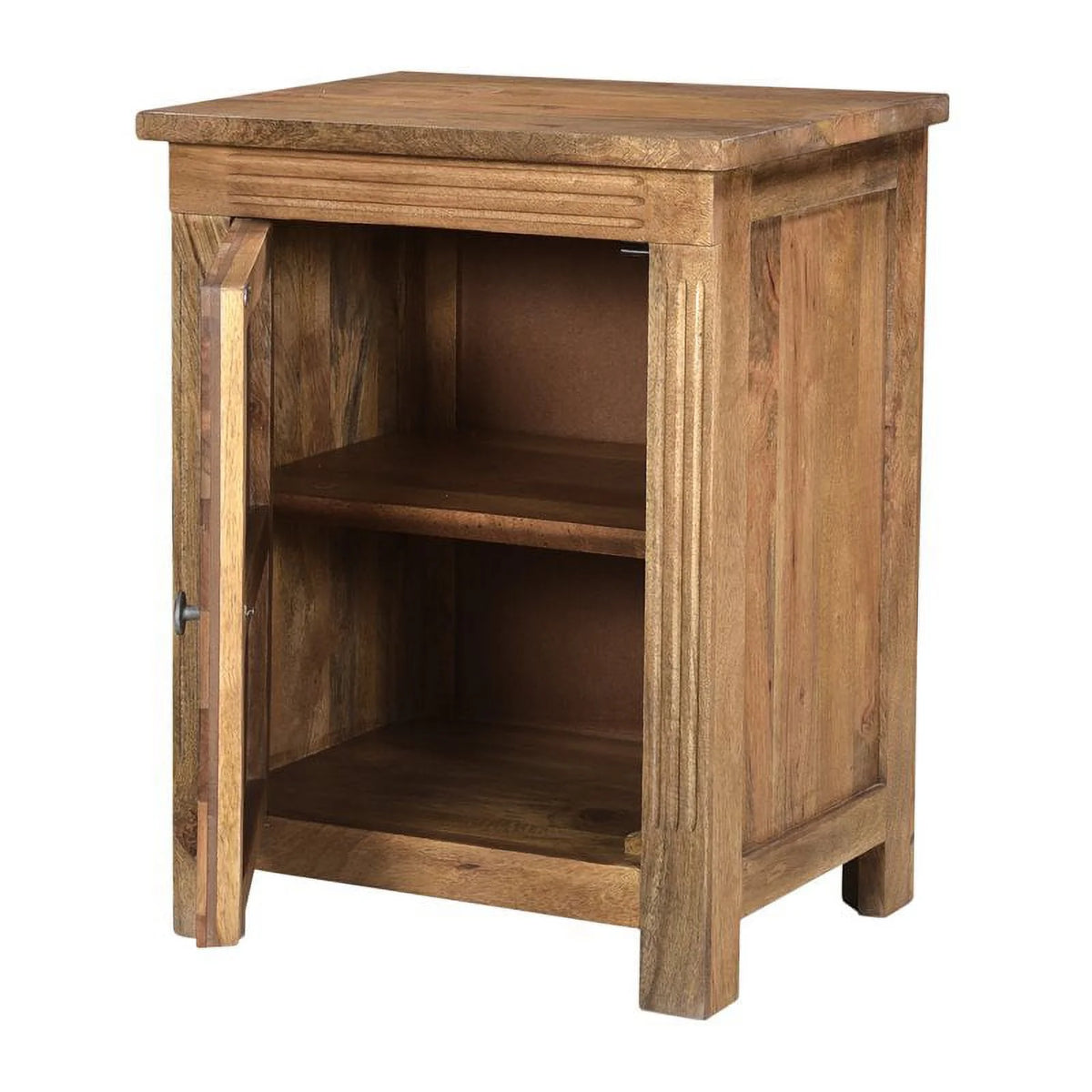 Brown Solid Wood Nightstand U23292