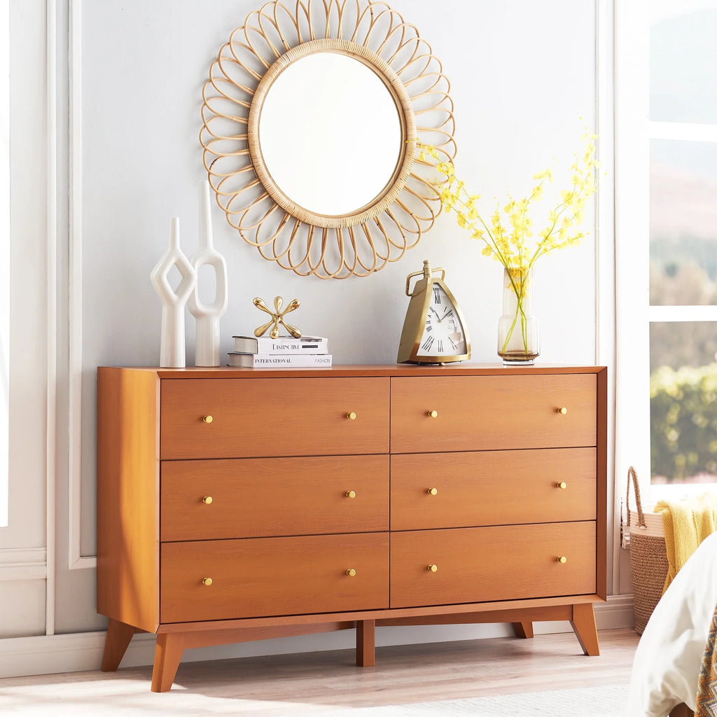 Mid Century Modern 6 Drawer Dresser K732104