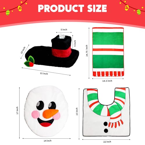 2 Set 5 Pieces Christmas Theme Bathroom Decoration Set F53229