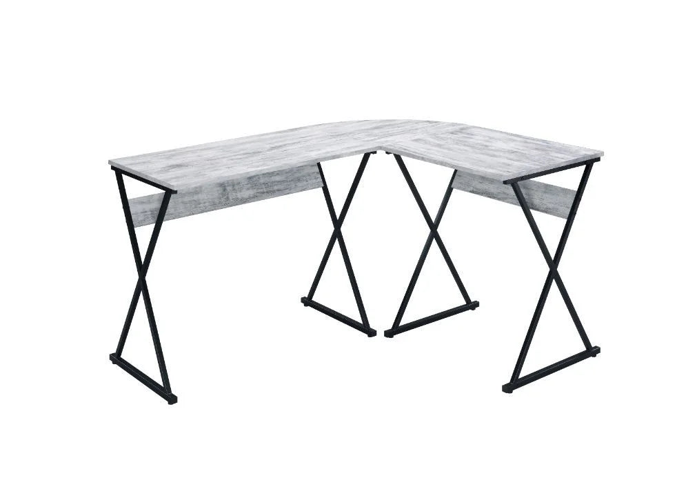Antique White Black Writing Desk E2856