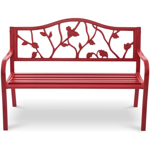 50" Cast Iron Metal Outdoor Bench D116