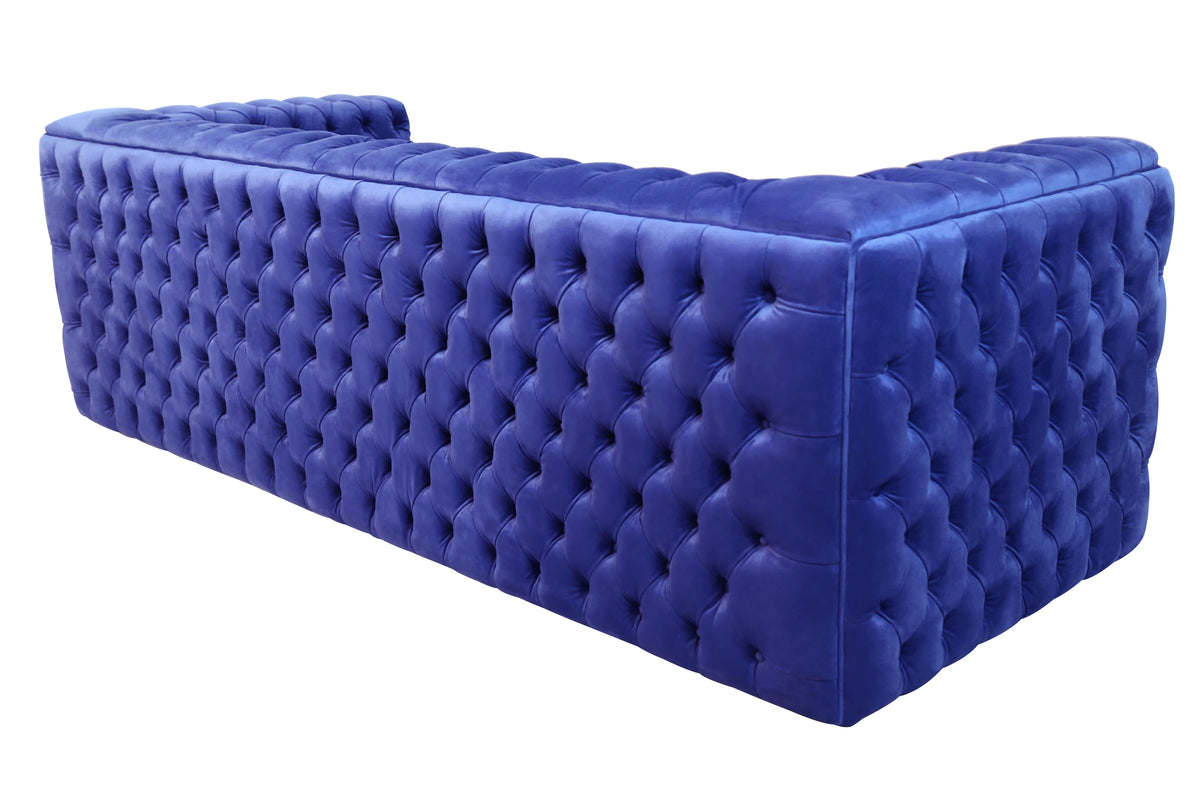 Blue Velvet Tufted Sofa K462254