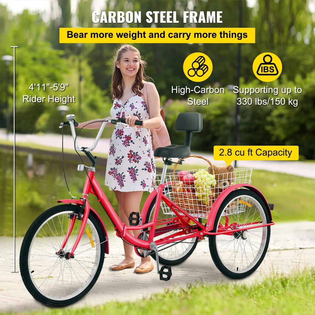 24'' 7-Speed Adult Tricycle V646
