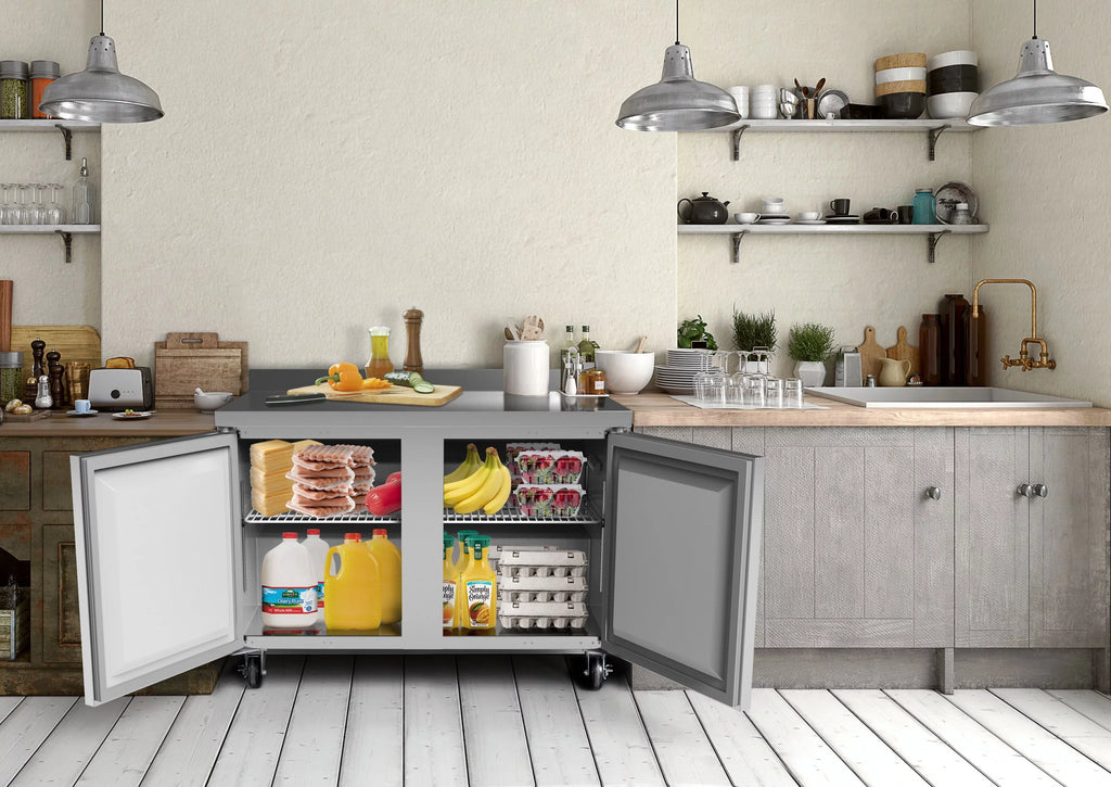 48 in. Two-Door Worktop Refrigerator with Backsplash Z7026