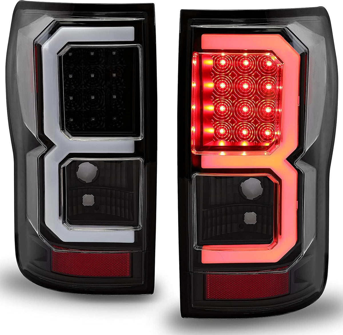 Black LED Tail Lights Pair P2437