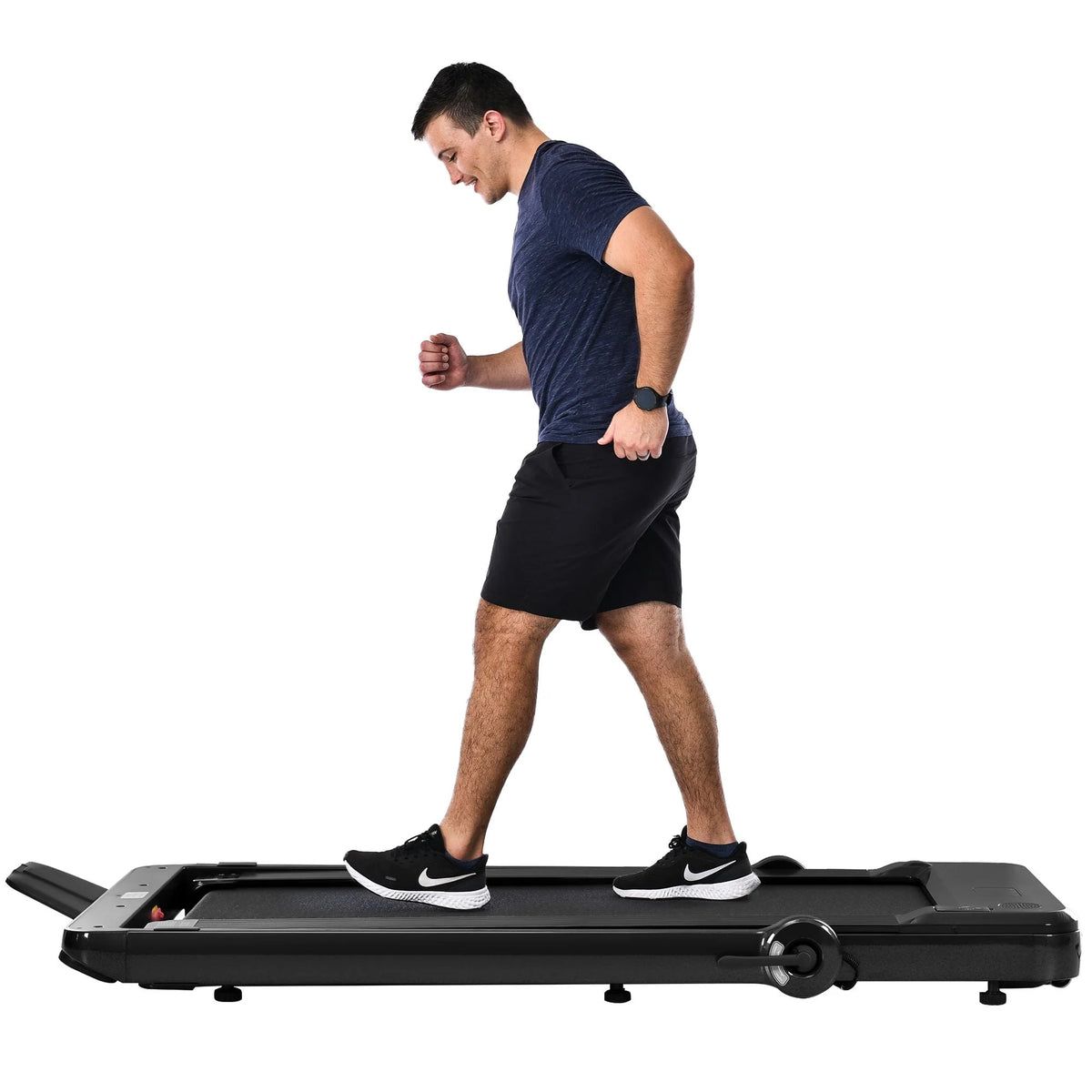 2 in1 Folding Treadmill 300 lb Capacity 8 mph Black H89338