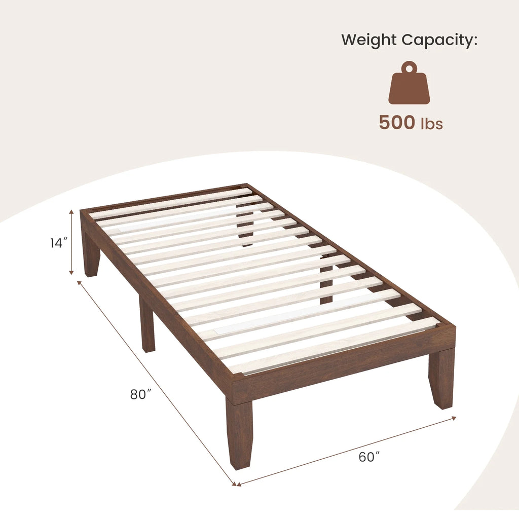 Twin Size 14'' Wooden Bed Frame Q1734