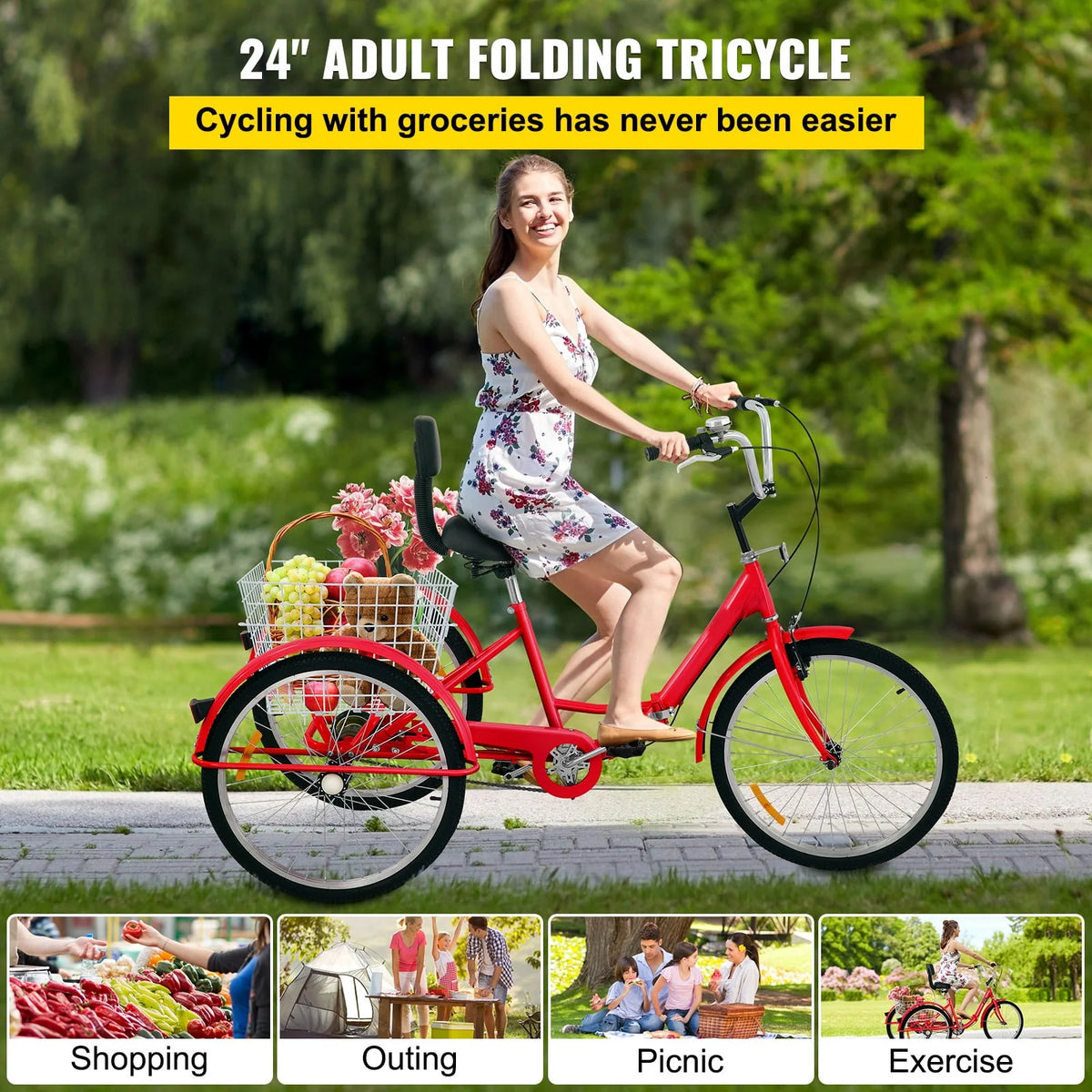 24'' 7-Speed Adult Tricycle V646