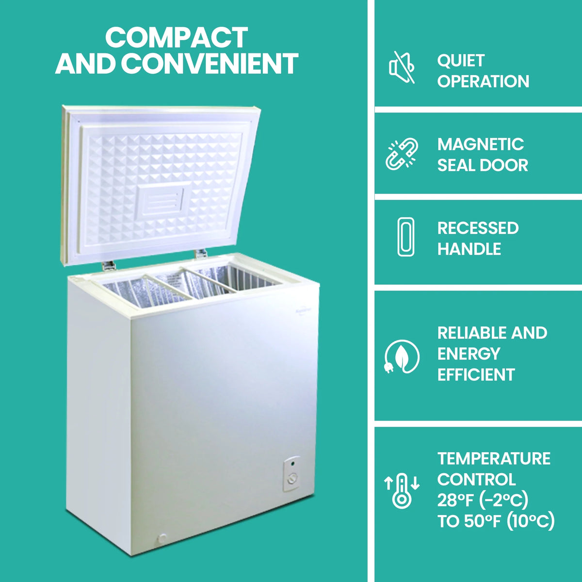 White 5.0 cu ft Chest Freezer K1893