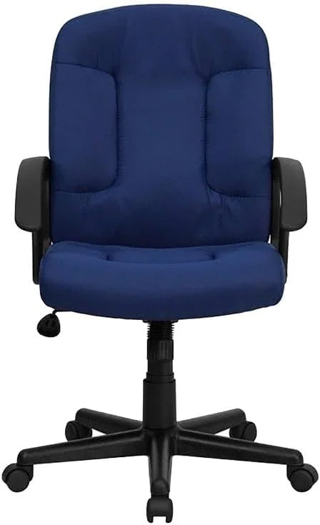 Navy Blue Fabric Office Chair with Arms Q412537