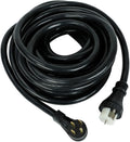 50 Amp RV Extension Cord 125V/250V Twist Lock Connector Black 50ft K990376