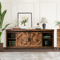 65 inch Media Console with Barn Doors Storage Cabinet D95087