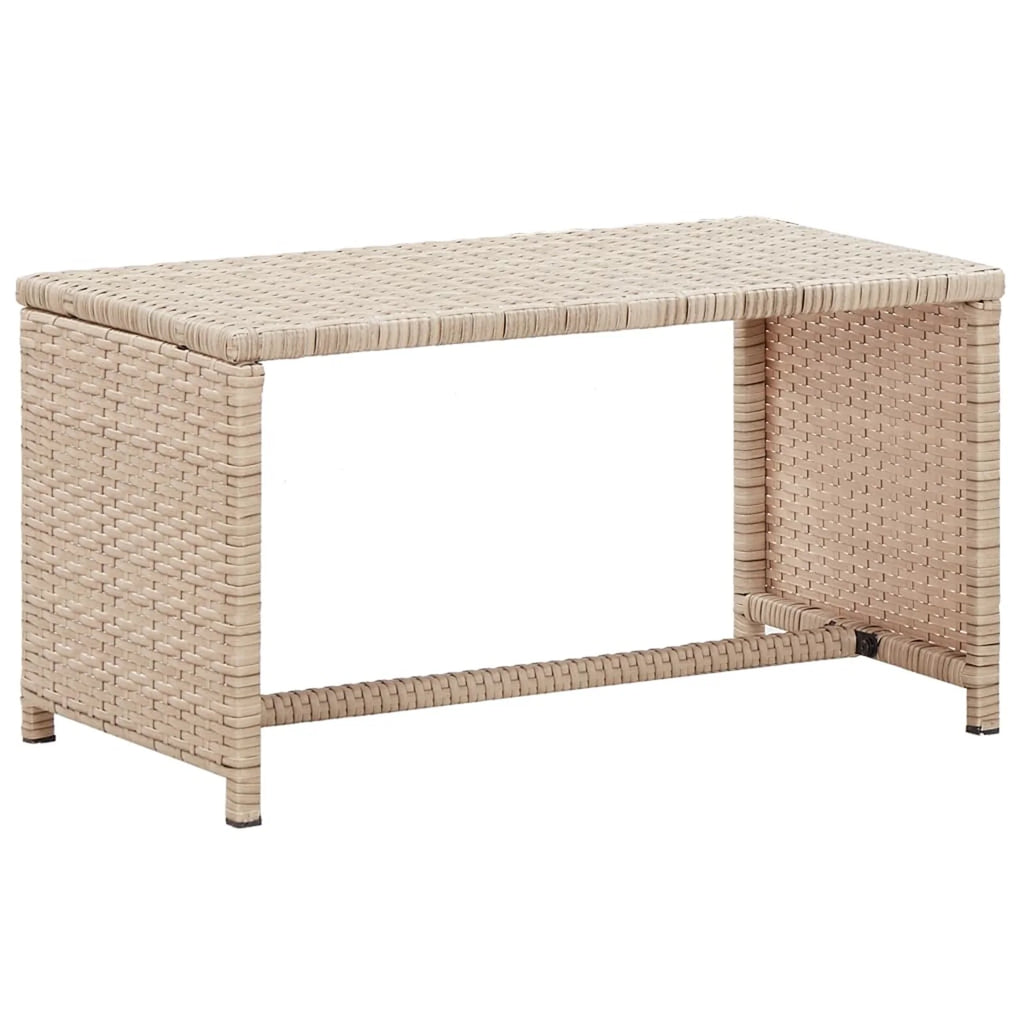 Beige Poly Rattan Coffee Table Q99508