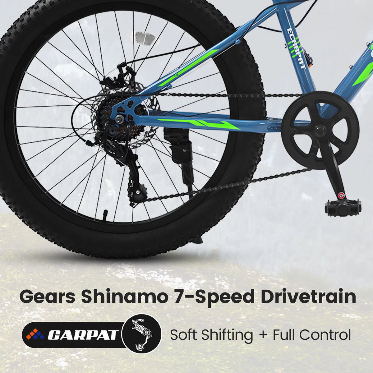 24 inch Fat Tire Bike with 7-Speed and Dual-Disc Brakes X1107