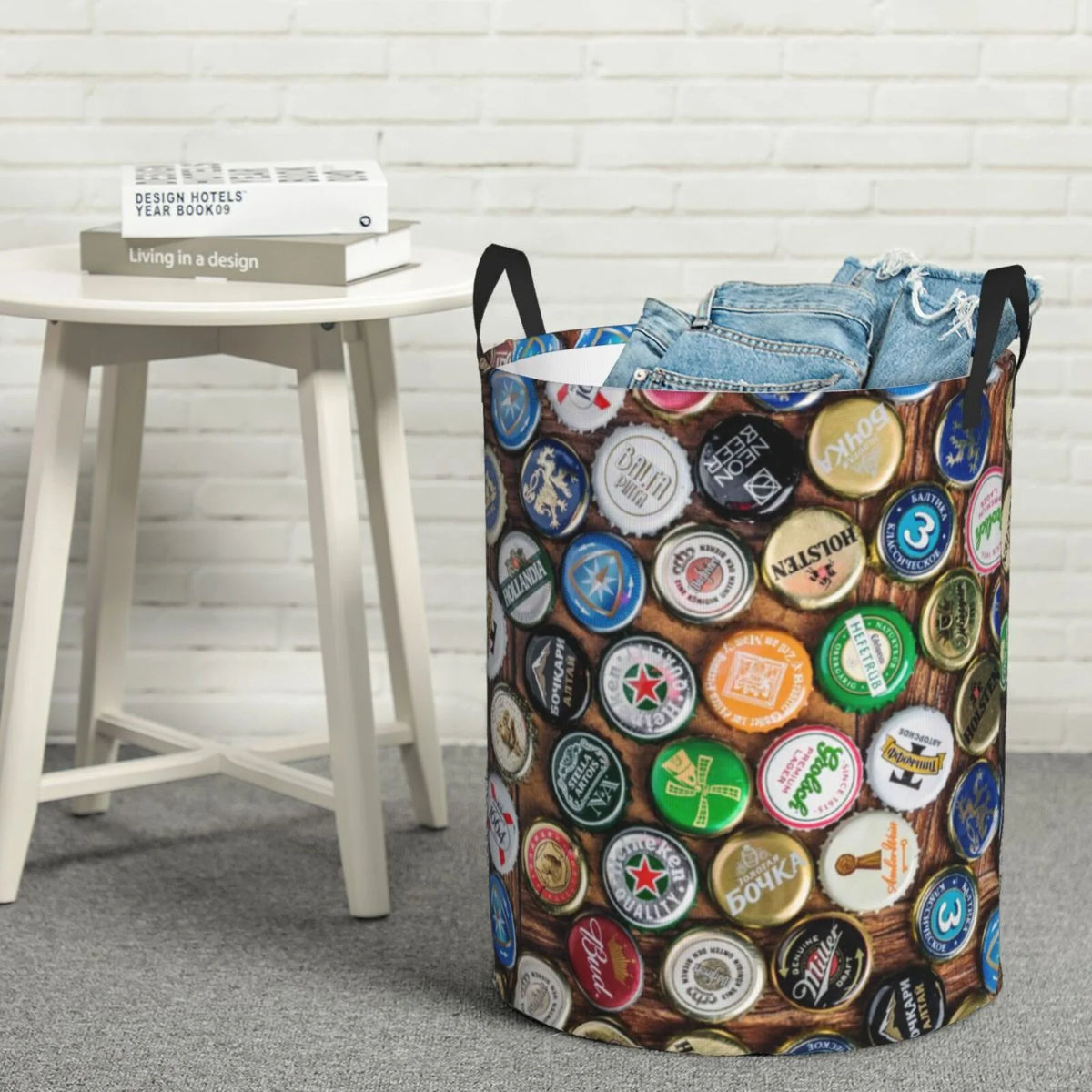 Foldable Laundry Hamper Bucket with Handles W482055