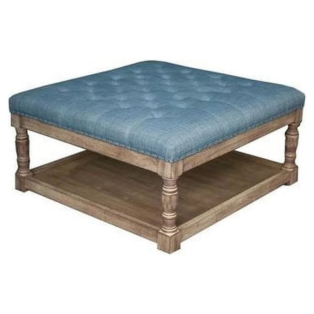 Tufted 34-inch Shelved Ottoman U2002