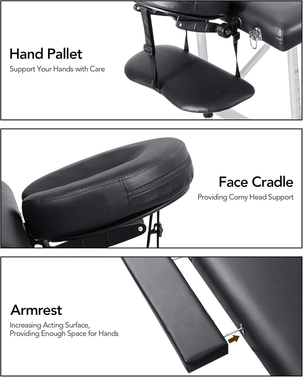 Portable Height Adjustable 2 Section Massage Table P9245