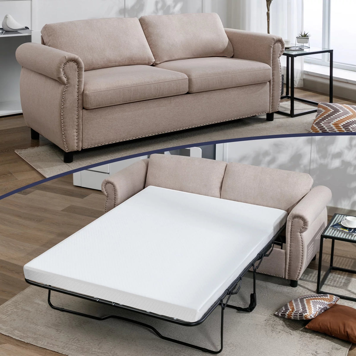 Queen Size Pull Out Sofa Bed G65607