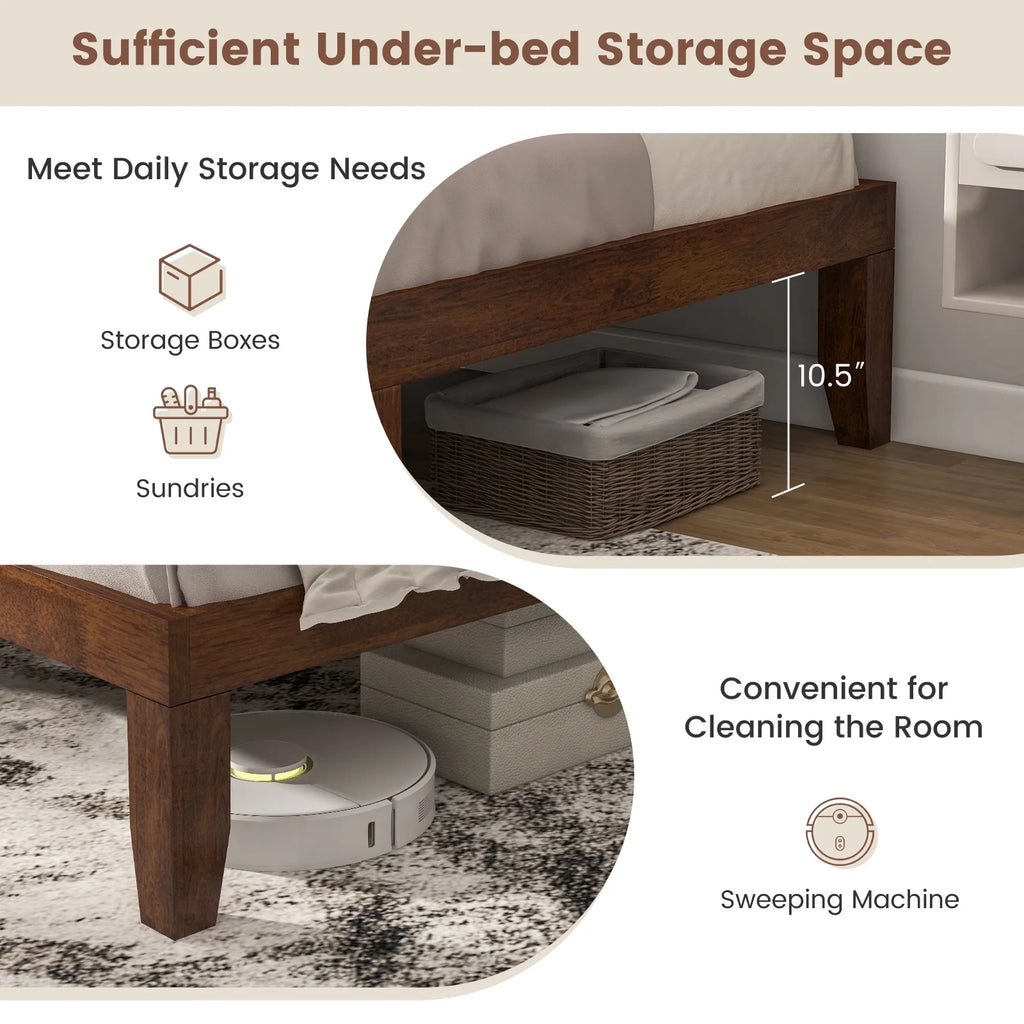 Twin Size 14'' Wooden Bed Frame Q1734