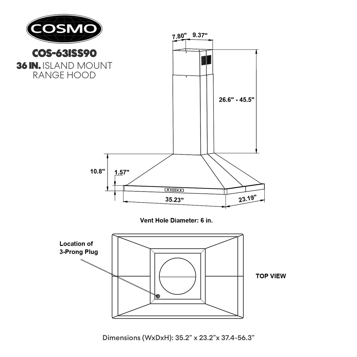 30 380 CFM Ducted Island Range Hood in Stainless Steel Z1403