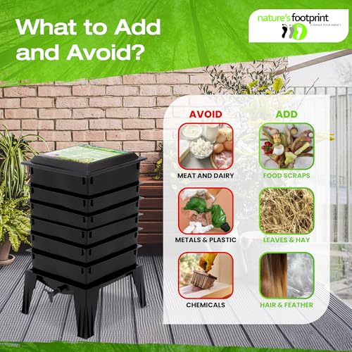 Black 4 Trays Composting System H740