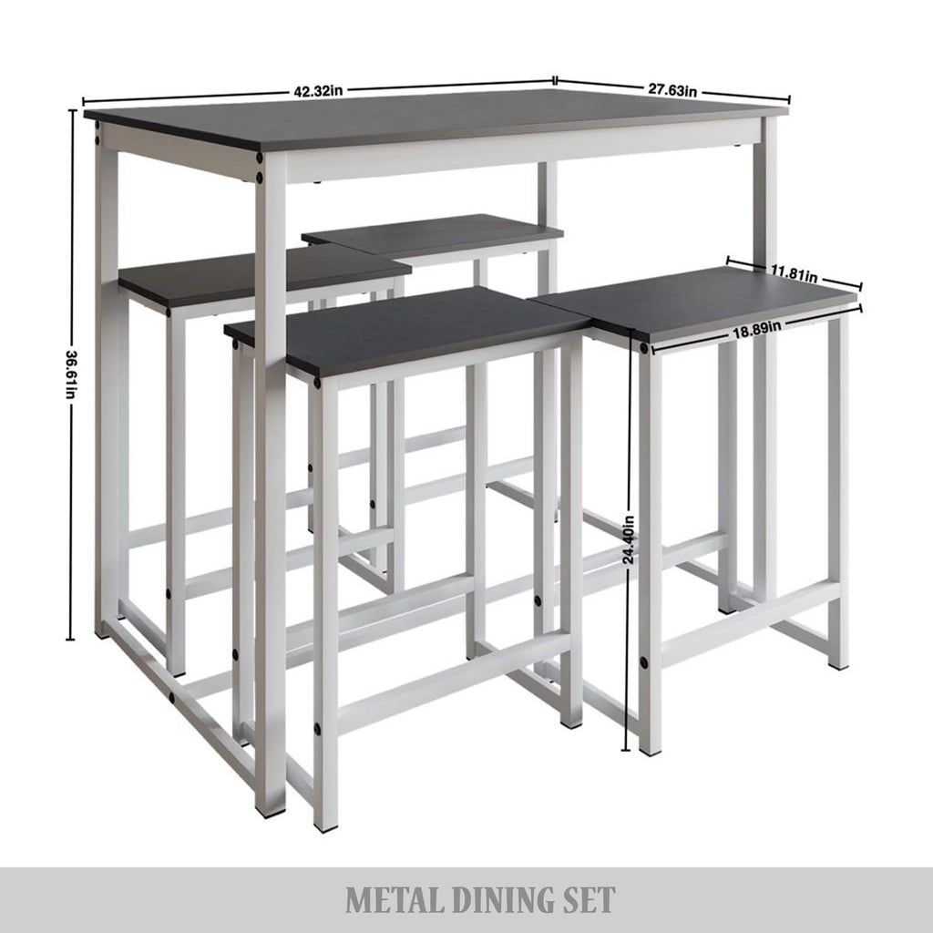5-Piece Counter Height Metal Dining Set A824180