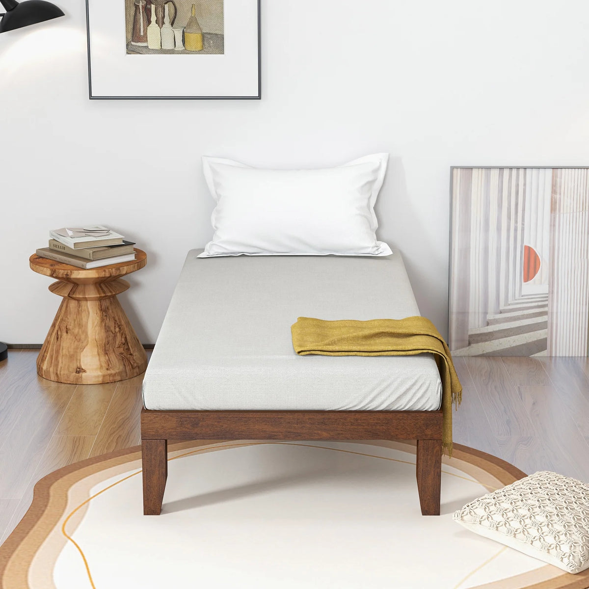 Twin Size 14'' Wooden Bed Frame Q1734