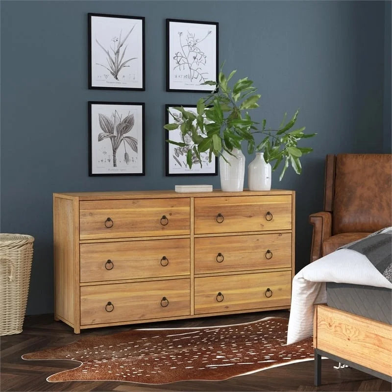 6-Drawer Engineered Wood Double Dresser H699