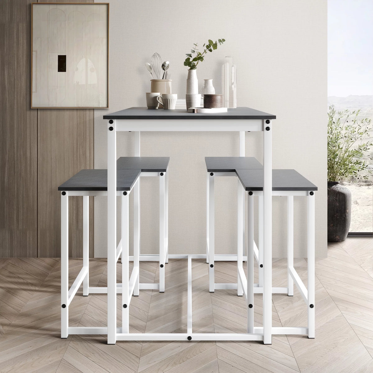 5-Piece Counter Height Metal Dining Set A824180