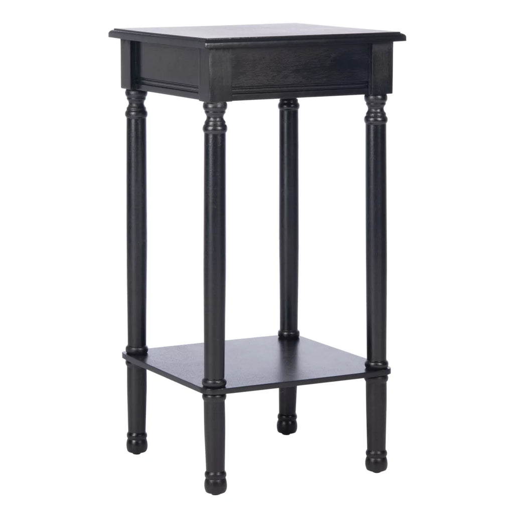 Black Rustic Square Accent Table B4752
