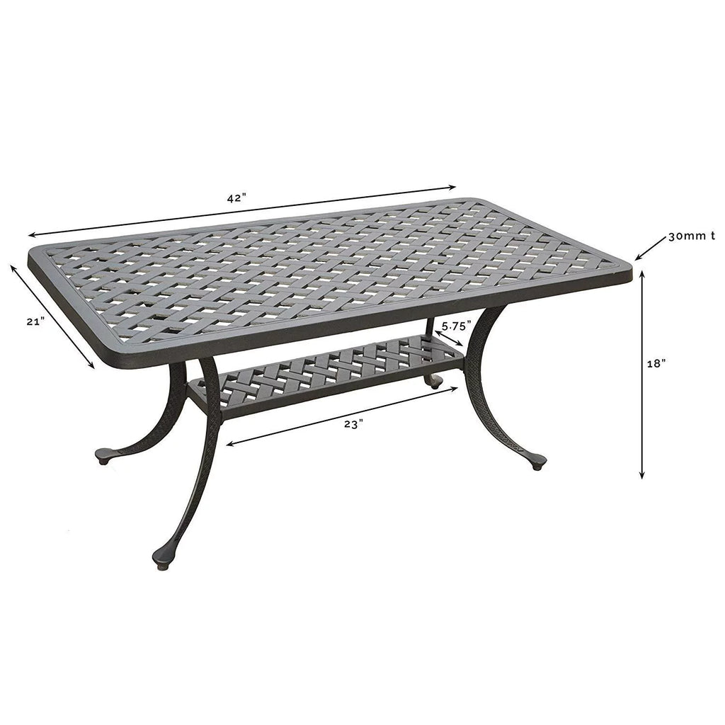 Black Rectangular Coffee Table U322