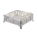 Silver Plated Flat Napkin Holder with Weighted Arm V9045