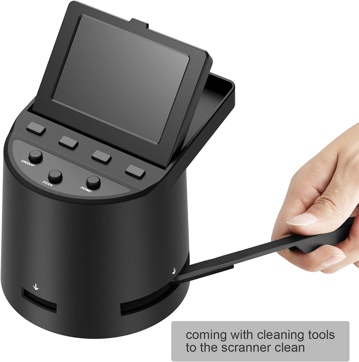 Wireless Digital Film Scanner with 22MP, Converts 35mm, 126, 110, Super 8 Films, Slides, Negatives to JPEG, Tilt-Up 3.5 Large LCD, Transfer Pictures to Phones Via WiFi Connection, MAC &PC Compatible V3199