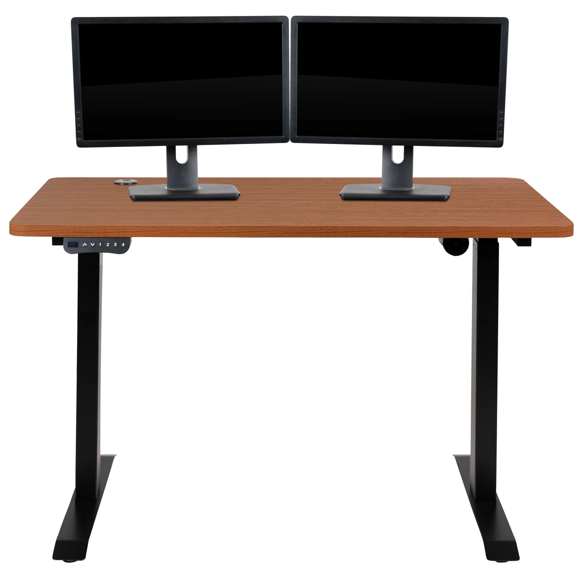 Electric Height Adjustable Standing Desk 48" Wide x 24" Deep Mahogany B594